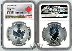 2022 $5 Silver Canada Maple Leaf MS70 NGC Congratulations