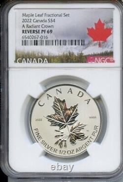 2022 Canada 1/2 Oz Silver $4 A Radiant Crown NGC Reverse PF 69