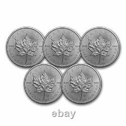 2022 Canada 1 oz Silver Maple Leaf BU Lot of 5 Coins eBay