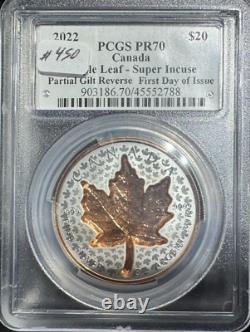 2022 Canada $20 Dollar 1 Oz Silver Maple Leaf Super Incuse Pcgs Pr 70