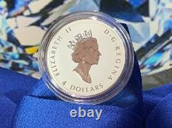 2022? Canada $4 1/2 oz Pure Silver Maple Leaf Glitter Radiant Crown