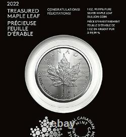 2022 Canada $5 Maple Leaf 1 Oz Silver CONGRATULATIONS SET NGC MS70 EARLY RELEASE