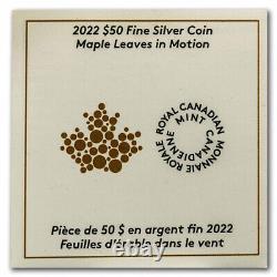 2022 Canada 5 oz Silver Maple Leaves in Motion SKU#246458