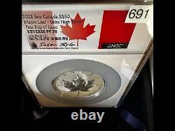 2022 Canada 5oz. Silver Ultra High Relief Maple Leaf Reverse Proof NGC PF70 FDOI