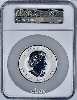 2022 Canada Maple Leaf 5 Oz Silver Coin UHR NGC Reverse Proof 70 FDOI Taylor
