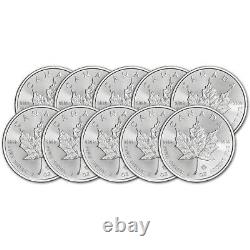 2022 Canada Silver Maple Leaf 1 oz $5 BU Ten 10 Coins