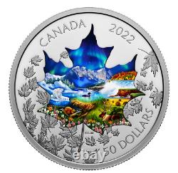 2022 Canadian Collage 3 oz. Pure Silver Coin Canada Maple Leaf