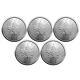 2022 Rc Silver Maple Leaf 1 Oz Coin Lot Of 5