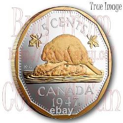 2023 1947 Maple Leaf Mark 5-cent 2 oz. Proof Pure Silver Coin Canada