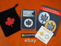 2023 $20 Canada Silver Maple Leaf Super Incuse Rhodium Plated Ngc Pf70 Fdi