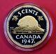 2023 Canada 1947 5 Cent Maple Leaf Recreation, 2 Oz. Silver Proof Box/coa