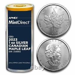 2023 Canada 1 oz Silver Maple Leaf (25-Coin MintDirect Tube) SKU#258892