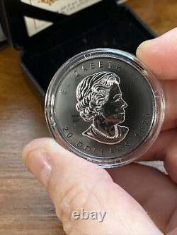 2023 Canada 20$ Super Incuse Silver 1oz Coin Rhodium Plates Maple
