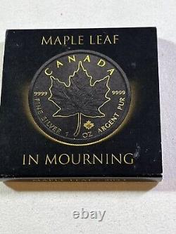 2023 Canada 5 Dollars Silver Maple Leaf in Mourning Edition Low Mintage