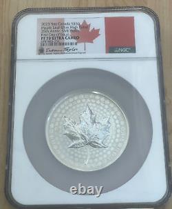 2023 Canada 5 oz Silver UHR 35th Anniversary Maple Leaf Fields PF70 NGC FDOI FDI