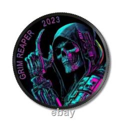 2023 Canada Maple Grim Reaper Cyberpunk 1oz Silver Ennobled Coin