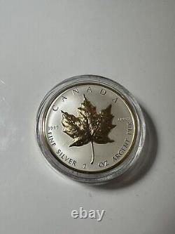 2023 Canada Maple Leaf $20 1 Oz Silver UHR Gold Gilt Coin OGPBox/COA #2147/8000