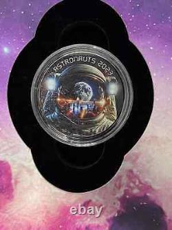 2023 Canada Maple Leaf ASTRONAUTS Coin 1 oz Colorized. 999 Silver Box/COA Space