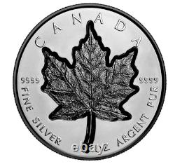 2023 Canada Maple Leaf Super Incuse Black Rhodium Reverse Proof 1 Oz Silver Coin