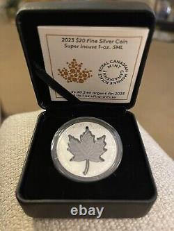 2023 Canada Maple Leaf Super Incuse Black Rhodium Reverse Proof 1 oz Silver Coin