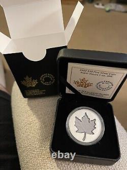 2023 Canada Maple Leaf Super Incuse Black Rhodium Reverse Proof 1 oz Silver Coin