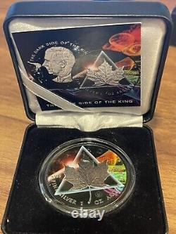 2024 1 oz Silver Dark Side of the King Canada Colorized Maple Leaf Coin /500