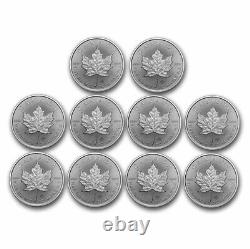 2024 Canada 1 oz Silver Maple Leaf BU (Lot of 10)