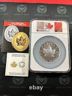 2024 Canada 5 oz Silver Maple Leaf Pulsating UHR NGC PF70 FDOI Taylor Signed