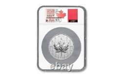 2024 Canada 5 oz Silver Maple Leaf Pulsating UHR NGC PF70 FDOI Taylor Signed