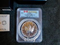 2024 Canada 5 oz. UHR Silver Maple Leaf PCGS PR69 FS. Heart of the Forest