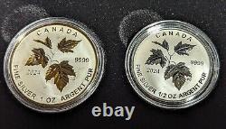 2024 Canada Autumn Beauty Silver Maple Leaf 1.9 oz SML Fractional 5-Coin Set