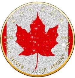 2024 Canada Maple Leaf Diamond Flag Edition 1 oz Silver Coin