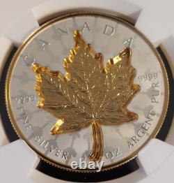 2024 Canada Super Incuse Maple Leaf 1 Oz Silver Gilt NGC PF70 $20 Coin FDP