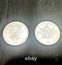 (25) Canadian Silver Maple Leaf $5 Coin BU. 9999 One OZ 2016 Canadian Royal Mint