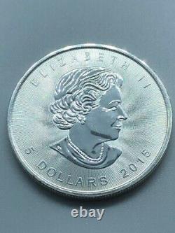 (25) Roll 2015 $5 Canada 1oz. 9999 Silver BU MAPLE LEAF Privy BU
