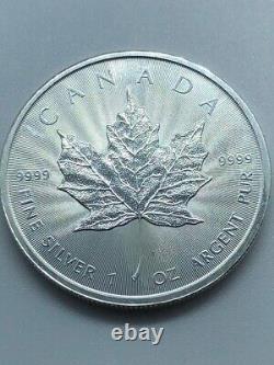 (25) Roll 2015 $5 Canada 1oz. 9999 Silver BU MAPLE LEAF Privy BU