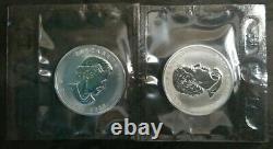 (2) 2006 Canada? Silver Maple Leaf $5 BU 1oz. 9999 Fine RCM Sealed Coins