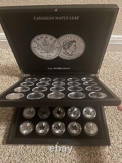 30 1 oz Canadian Silver Maple Leaf. 9999 Fine $5 Coin 2021 (comes With Case)