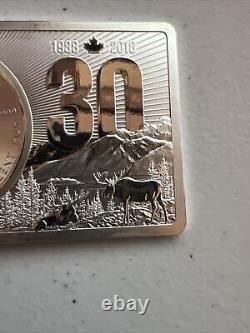 3 oz Silver Bar & Coin Set 30th Anniversary of Maple Leaf Set 1988-2018 Rare