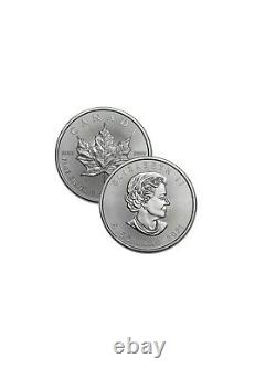 4 Rolls of 25 Silver 2021 Canada 1 Troy Oz Silver Maple Leaf 100 Coins