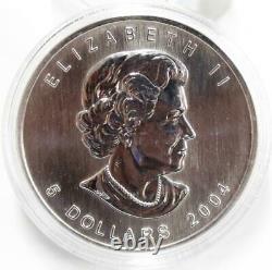 4x 2001, 2002, 2003 & 2004 1 oz. Canada Silver Coloured Maple Coins. 9999 pure