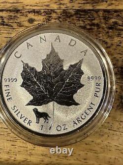 (5) 1 oz Canada Maple Leaf Privy Set Monkey, Rooster, Dog, Lightbulb & Bigfoot