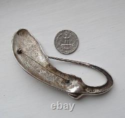 925 Sterling Silver Brooch Original Large Maple Seed