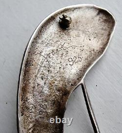 925 Sterling Silver Brooch Original Large Maple Seed
