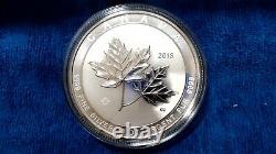 Beautiful 2018 Canada 10 oz Silver Maple Leaf, Bullion Coin, BU