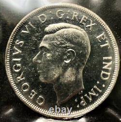 Canada 1947 Maple Leaf $1 Key Date Silver Dollar Graded ICCS MS62. J18