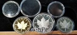 Canada 1989 1 oz Maple Leaf Set Gold/Silver/Platinum 99.99% & 99.95%
