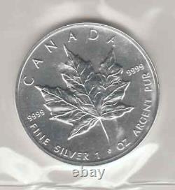 Canada 1997 1 Ounce Silver Maple Leaf Still Sealed Lowest Mintage