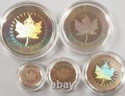 Canada 2003 Silver Maple Leaf Hologram Fractional 15th Anniversary Set