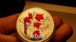 Canada 2004 1Oz Maple Leaf Coloured Fine Silver Coin